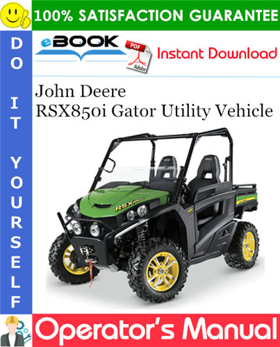 John Deere RSX850i Gator Utility Vehicle Operator's Manual
