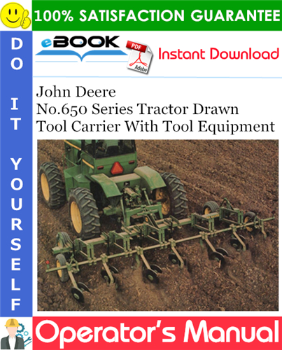 John Deere No.650 Series Tractor Drawn Tool Carrier With Tool Equipment