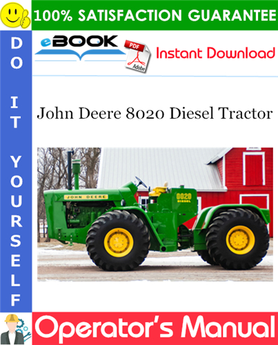John Deere 8020 Diesel Tractor Operator's Manual