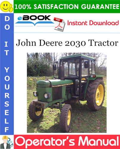 John Deere 2030 Tractor Operator's Manual