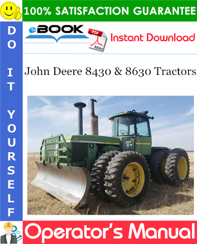 John Deere 8430 & 8630 Tractors Operator's Manual