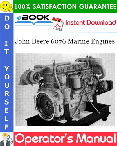 John Deere 6076 Marine Engines Operator's Manual