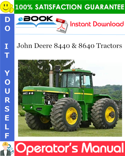 John Deere 8440 & 8640 Tractors Operator's Manual
