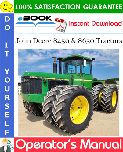 John Deere 8450 & 8650 Tractors Operator's Manual