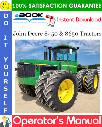 John Deere 8450 & 8650 Tractors Operator's Manual