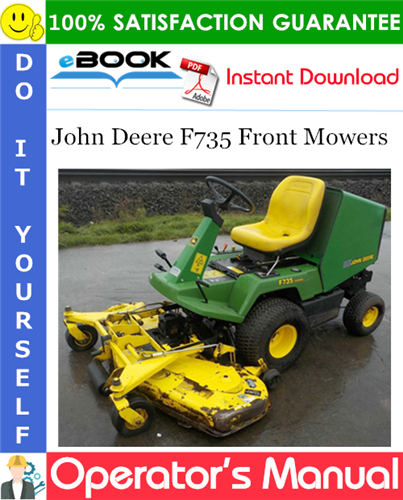 John Deere F735 Front Mowers Operator's Manual