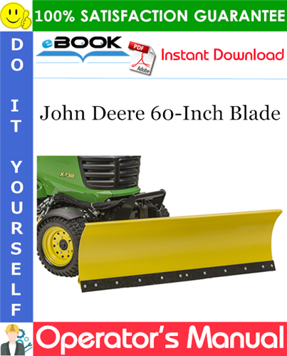 John Deere 60-Inch Blade Operator's Manual