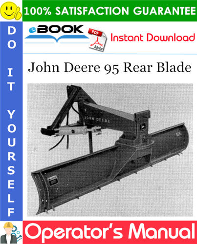 John Deere 95 Rear Blade Operator's Manual