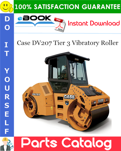 Case DV207 Tier 3 Vibratory Roller Parts Catalog