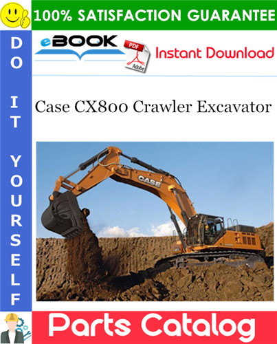 Case CX800 Crawler Excavator Parts Catalog