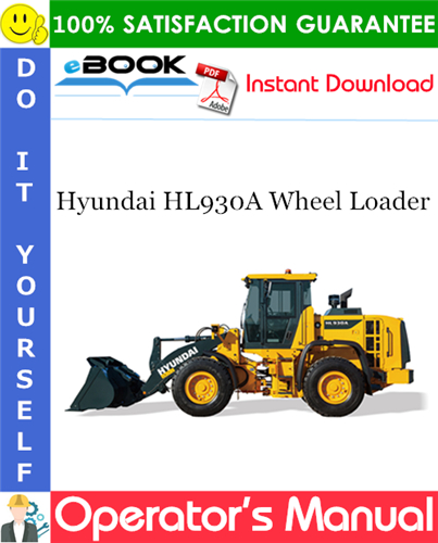 Hyundai HL930A Wheel Loader Operator's Manual