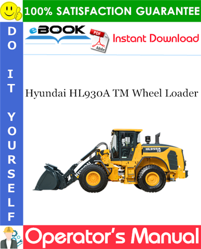 Hyundai HL930A TM Wheel Loader Operator's Manual