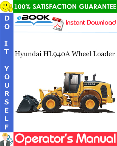 Hyundai HL940A Wheel Loader Operator's Manual