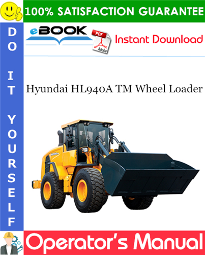 Hyundai HL940A TM Wheel Loader Operator's Manual