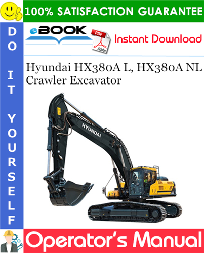 Hyundai HX380A L, HX380A NL Crawler Excavator Operator's Manual