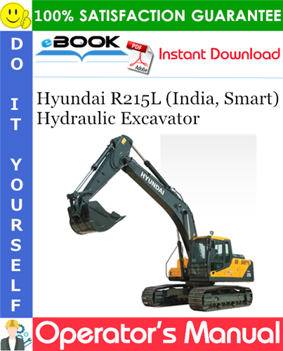 Hyundai R215L (India, Smart) Hydraulic Excavator Operator's Manual