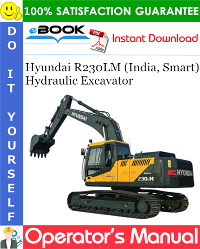 Hyundai R230LM (India, Smart) Hydraulic Excavator Operator's Manual