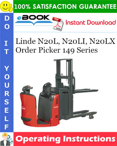 Linde N20L, N20LI, N20LX Order Picker 149 Series Operating Instructions
