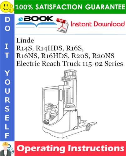 Linde R14S, R14HDS, R16S, R16NS, R16HDS, R20S, R20NS Electric Reach Truck