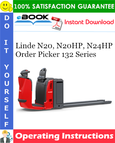 Linde N20, N20HP, N24HP Order Picker 132 Series Operating Instructions