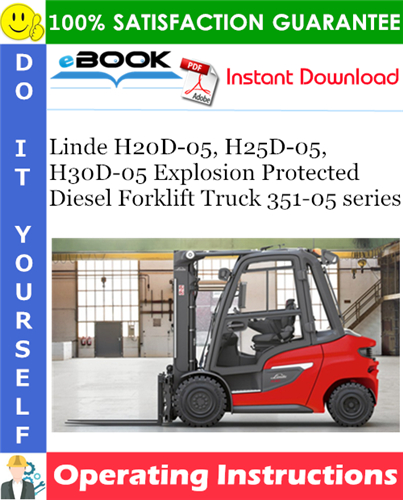 Linde H20D-05, H25D-05, H30D-05 Explosion Protected Diesel Forklift Truck