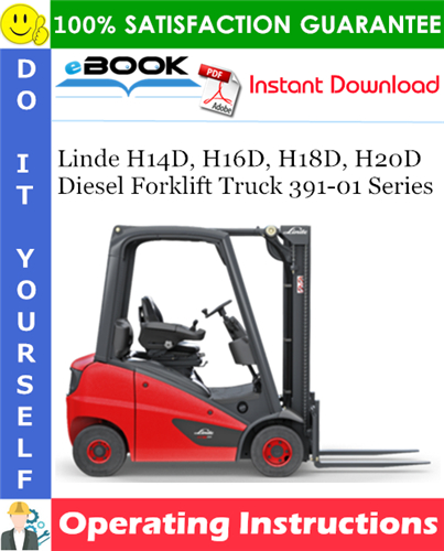 Linde H14D, H16D, H18D, H20D Diesel Forklift Truck 391-01 Series