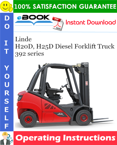 Linde H20D, H25D Diesel Forklift Truck 392 series Operating Instructions