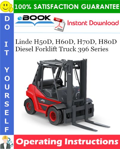 Linde H50D, H60D, H70D, H80D Diesel Forklift Truck 396 Series