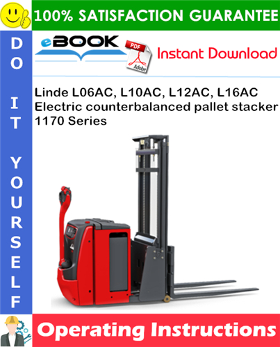 Linde L06AC, L10AC, L12AC, L16AC Electric counterbalanced pallet stacker