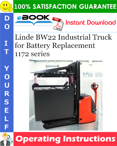 Linde BW22 Industrial Truck for Battery Replacement 1172 series
