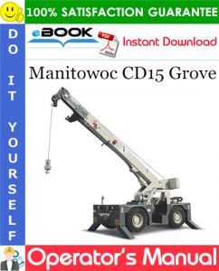 Manitowoc CD15 Grove Operator's Manual