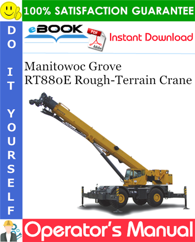 Manitowoc Grove RT880E Rough-Terrain Crane Operator's Manual