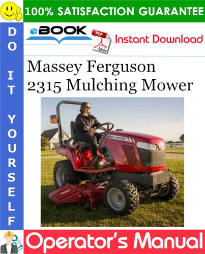 Massey Ferguson 2315 Mulching Mower Operator's Manual