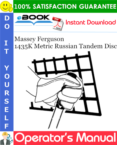 Massey Ferguson 1435K Metric Russian Tandem Disc Operator's Manual