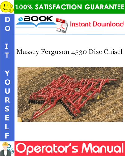 Massey Ferguson 4530 Disc Chisel Operator's Manual