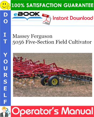 Massey Ferguson 5056 Five-Section Field Cultivator Operator's Manual
