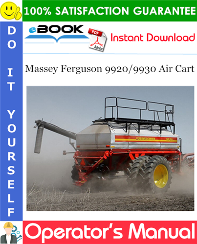 Massey Ferguson 9920/9930 Air Cart Operator's Manual