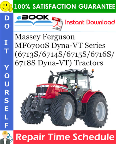 Massey Ferguson MF6700S Dyna-VT Series (6713S/6714S/6715S/6716S/6718S Dyna-VT) Tractors