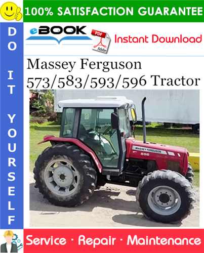 Massey Ferguson 573/583/593/596 Tractor Service Repair Manual
