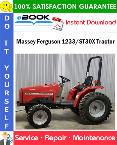 Massey Ferguson 1233/ST30X Tractor Service Repair Manual