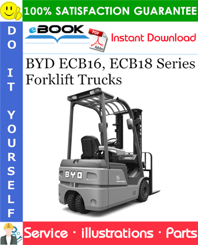 BYD ECB16, ECB18 Series Forklift Trucks Parts Manual