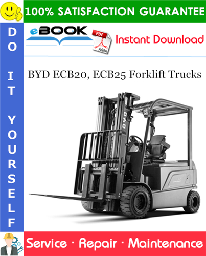 BYD ECB20, ECB25 Forklift Trucks Service Repair Manual