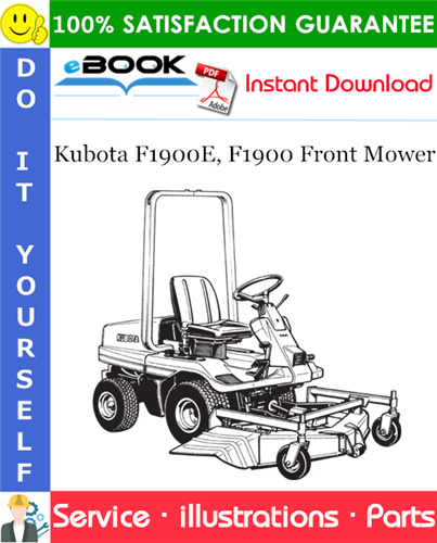 Kubota F1900E, F1900 Front Mower Parts Manual