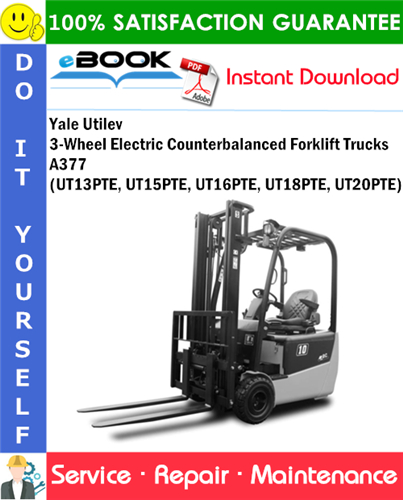 Yale Utilev 3-Wheel Electric Counterbalanced Forklift Trucks A377