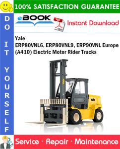 Yale ERP80VNL6, ERP80VNL9, ERP90VNL Europe (A410) Electric Motor Rider Trucks