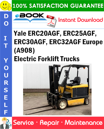 Yale ERC20AGF, ERC25AGF, ERC30AGF, ERC32AGF Europe (A908) Electric Forklift Trucks