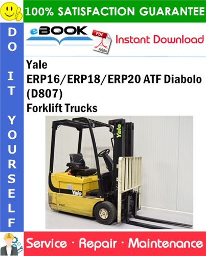 Yale ERP16/ERP18/ERP20 ATF Diabolo (D807) Forklift Trucks Service Repair Manual