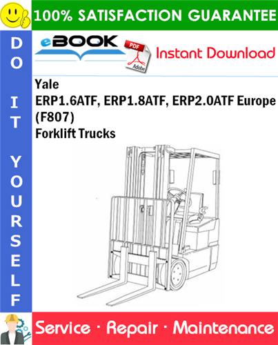 Yale ERP1.6ATF, ERP1.8ATF, ERP2.0ATF Europe (F807) Forklift Trucks