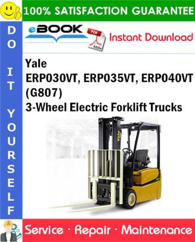 Yale ERP030VT, ERP035VT, ERP040VT (G807) 3-Wheel Electric Forklift Trucks
