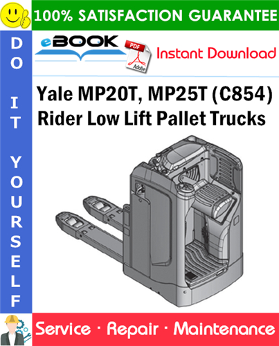 Yale MP20T, MP25T (C854) Rider Low Lift Pallet Trucks Service Repair Manual